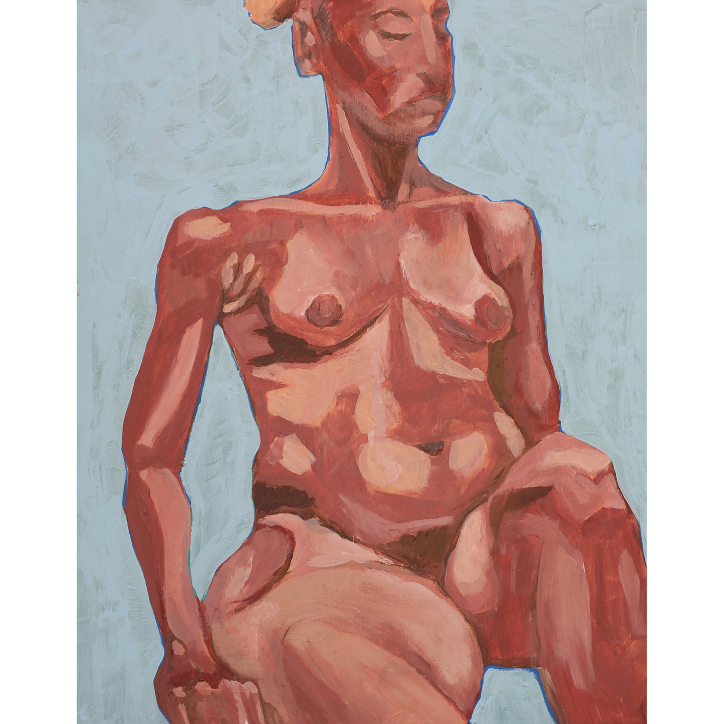 Seated Red Woman - 11x14