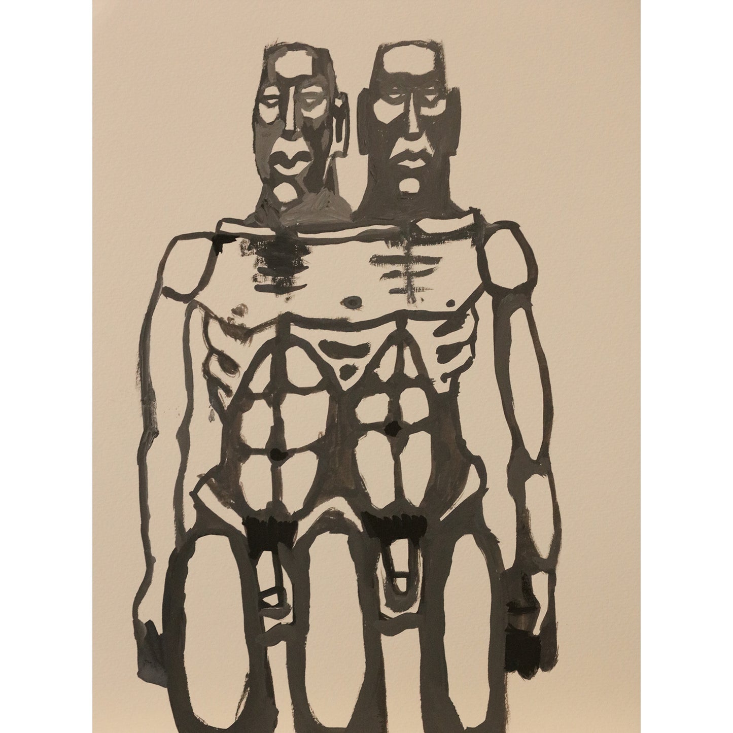 Male Double Figure in Ink 001 - 9x12