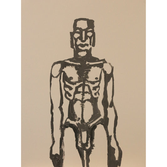 Male Figure in Ink 002 - 9x12